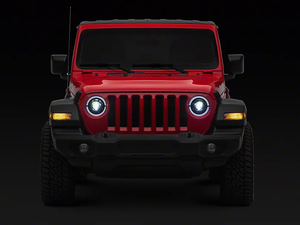 Phares LED MP Concepts <span class=keywords><strong>Apollo</strong></span>, boîtier noir, lentille transparente pour Jeep Wrangler JL 2018 à 2024 - Product Image 6