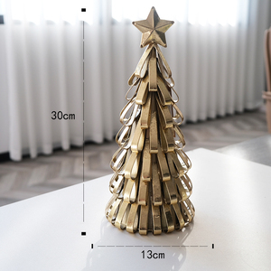 New Phong Cách Kim Loại Sắt Vàng Vòng Cơ Sở Bảng Top Cây Giáng Sinh Trang Trí Kim Loại Vật Liệu Sắt Cây Giáng Sinh - Product Image 2
