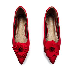 Scarpe da Donna Rosse di Alta Qualità, Sandali Estivi Morbidi con Tacco Basso per Matrimoni, Logo Personalizzabile, Prodotti in Cina - Product Image 4
