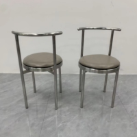Ensemble de table à manger moderne de luxe en acier inoxydable argenté brossé de haute qualité pour les fêtes de cuisine restaurants hôtels