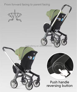 Sang trọng 4-in-1 gấp xe đẩy em bé với bánh xe Cảnh Quan Lớn ghế kép khung kim loại chất lượng vải đẩy điện du lịch hệ thống - Product Image 3