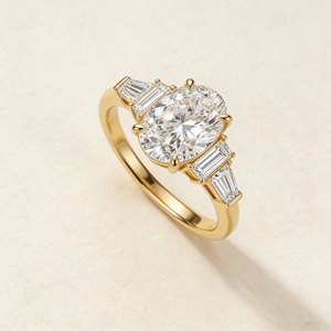 แหวนเงินแท้สั่งทำพิเศษ ทองคำแท้ 10K/14K/18K ทรงคลาสสิก เพชรเพาะเลี้ยง CVD คุณภาพ IGI VVS-VS รูปไข่/รูปทรงเหลี่ยม สำหรับงานหมั้น งานเลี้ยง แฟชั่น - Product Image 6