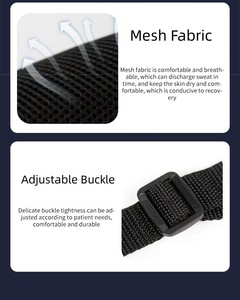 Màu Đen Vật Liệu Thoáng Khí Vai Immobilizer Arm Sling Với Dây Đeo Ngón Tay Cái - Product Image 6