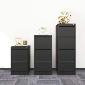 Armoire à dossiers verticale moderne en acier, gain de place, avec 3 tiroirs, mobilier de bureau durable, couleur personnalisable - Product Image 6