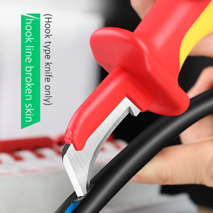 Cuchillo Pelacables Aislado VDE LAOA, 1 Pieza, Cuchillo Pelacables de Protección de Alto Voltaje para Electricistas - Product Image 4