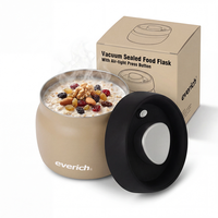 Boîte à lunch miniature pour enfants avec logo personnalisé, en acier inoxydable, isotherme, récipient alimentaire de 400 ml avec cuillère