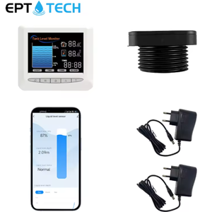 جهاز قياس مستوى الخزانات الذكي بالموجات فوق الصوتية من EPTTECH مع شاشة عرض، يعمل بتقنية Tuya اللاسلكية بتردد 433 ميجاهرتز لإدارة المياه والسوائل الذكية - Product Image 1