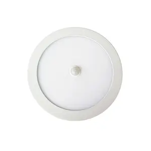 圆形 led panel 灯 6w 12w 18w 24w led 天花灯运动传感器表面安装面板灯