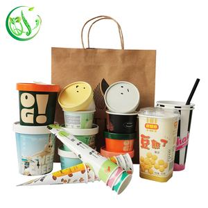 Taza de papel desechable Biodegradable profesional, envase de 3oz, 4oz, 12oz, con tapa y cuchara, venta al por mayor, China - Product Image 4