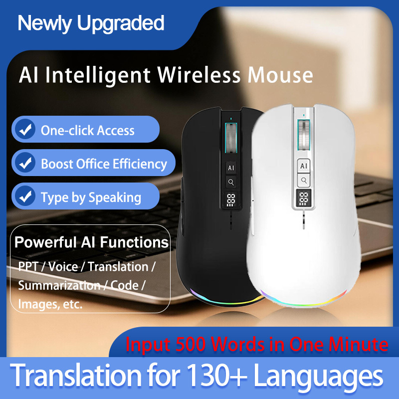AI Smart Voice USB Wireless Intelligent Creative Edition <strong>Mouse</strong> 6000 DPI Multi-language Functions <strong>2026</strong>