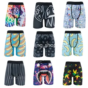 Mens Designer Breathable Knitted Mid-Rise Cartoon Printed <b>Boxer</b> Briefs Soft Comfortable Branded Underwear - Product Image 5