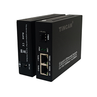 TiNCAM Gigabit Poe Switch 1 * SC + 2 * Poe Port SFP Bidi Émetteur-Récepteur Media Converter Fiber Optique Interne Power Enterprise Switch48v