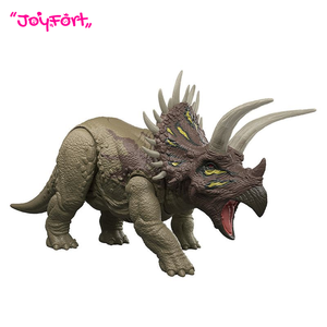 Figura <span class=keywords><strong>de</strong></span> Juguete <span class=keywords><strong>de</strong></span> Dinosaurio Triceratops-JKL81 <span class=keywords><strong>de</strong></span> la Serie Oficial <span class=keywords><strong>Jurassic</strong></span> <span class=keywords><strong>World</strong></span> <span class=keywords><strong>de</strong></span> <span class=keywords><strong>Mattel</strong></span>, con Sonido y Ataque, Sonido y Luz, Articulaciones Móviles, para Niños - Product Image 1