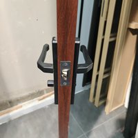 Porte battante moderne à double vitrage, cadre en alliage titane-magnésium, étanche et coupe-vent, pour usage intérieur : appartements, salles de bain, bureaux