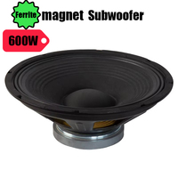 Subwoofer de 15 pouces 600W haute puissance avec panier en fonte et aimant en ferrite de 60oz pour des basses profondes, son de scène professionnel