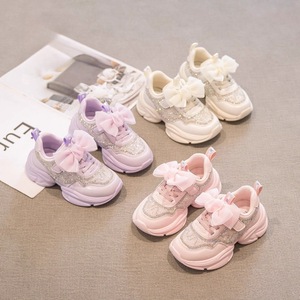 Zapatillas Deportivas Infantiles con Lazo, Suela Blanda y Cierre de Velcro, Zapatillas Escolares para Niñas, para Actividades al Aire Libre - Product Image 3