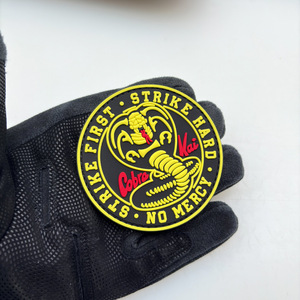 Ready to Ship Pvc Patch Snake Dojo Strike First Strike Hard Morale Badge 3D Soft Rubber Customizable - Product Image 4