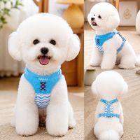 Harnais de dressage anti-traction pour chien avec laisse pour chiens de petite et moyenne taille - Teddy, Cocker Spaniel, Golden Retriever (matériau simili nylon)