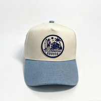 Gorra de Béisbol Personalizada con Bordado Deportivo, Logotipo, Visera de Mezclilla, Cierre a Presión, Ajustable, de Dos Tonos y Visera Curva