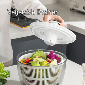 <span class=keywords><strong>Escurridor</strong></span> de Ensaladas Manual, Lavador de Frutas y <span class=keywords><strong>Verduras</strong></span>, <span class=keywords><strong>Escurridor</strong></span> de Lechuga, Tazón para Lavar Frutas con Colador para Cocina - Product Image 2