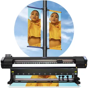 Impresora ecosolvente de inyección de tinta, cabezal de impresión directa de alta calidad, 1,3 m, 1,6 m, 1,8 m, 1,9 m