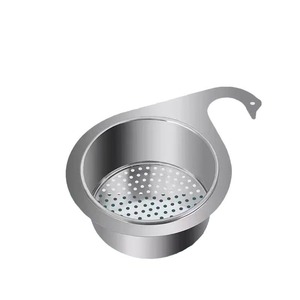 Stainless Steel Swan Drain <b>Basket</b> Round Hanging Kitchen Sink Filter Rack For Dry Wet Separation <b>Storage</b> - Product Image 5