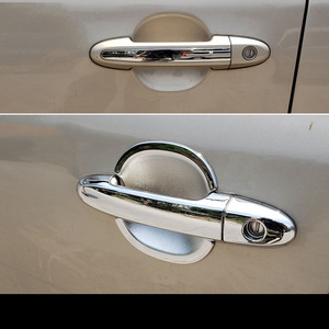 Cubierta Protectora <span class=keywords><strong>para</strong></span> Manija de Puerta de Coche, Cromada, <span class=keywords><strong>para</strong></span> <span class=keywords><strong>Hyundai</strong></span> <span class=keywords><strong>Santa</strong></span> <span class=keywords><strong>Fe</strong></span> 2006 2007 2008 <span class=keywords><strong>2009</strong></span> 2010 2011 2012, <span class=keywords><strong>Accesorios</strong></span>, Kit Cromado <span class=keywords><strong>para</strong></span> Auto - Product Image 2