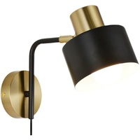 Lampe de lecture LED de luxe nordique en fer, bras articulé rotatif, montage en surface, interrupteur à prise, sans câblage requis, pour chambre à coucher, bureau, chevet