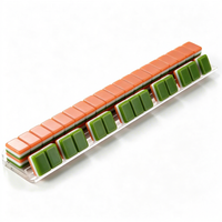 En stock : Jeu de Mahjong américain Mary Art 3 couches, 160 tuiles, jeu de société classique, ensemble de Mahjong de luxe en acrylique bicolore vert Benson