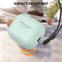 Coque en silicone pour écouteurs de protection complète en une partie de couleur unie pour AirPods Pro 2