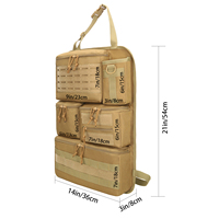 Housse de siège de chasse tout-terrain pour voiture, organisateur de siège arrière avec 5 pochettes tactiques Molle, sac de rangement