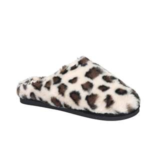 Pantoufles en fausse fourrure imprimé léopard pour femmes, chaussures d'intérieur douces et confortables, chaussures d'hiver chaudes, taille 4 - Product Image 6