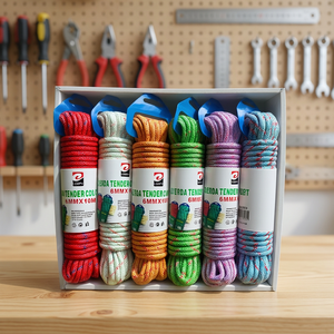 Erpsl 21603 Corde tressée en nylon 6 mm x 10 m, 12 paquets, camping en plein air - Product Image 3