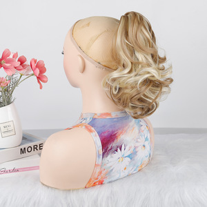Extensions de queue de cheval bouclées lâches en fibre synthétique haute température avec pince, pour femmes, extensions de queue de cheval ondulées pour la mode quotidienne - Product Image 4