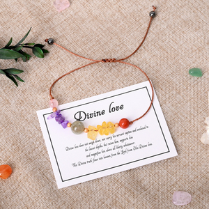 Vente en gros de bracelets artisanaux en cristaux naturels et pierres précieuses, avec carte, pour femmes, idéal comme cadeau - Product Image 3