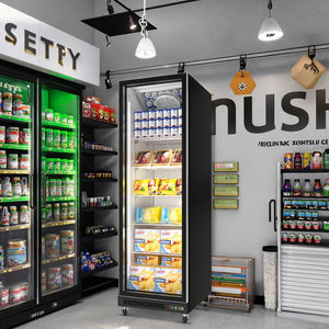 Refrigerador Comercial con Inversor, Refrigerador de Bajo Ruido con Enfriamiento por Aire, Garantía, Congelador de Ahorro de Energía, <span class=keywords><strong>Vitrina</strong></span> <span class=keywords><strong>para</strong></span> Tiendas - Product Image 1