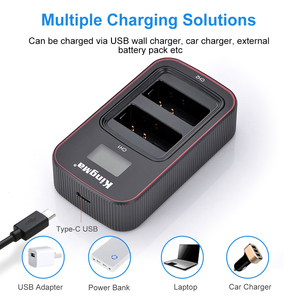 KingMa batteria BLG10 BLE9 completamente decodificata e doppio caricatore per schermo <span class=keywords><strong>LCD</strong></span> per fotocamera GF3 GF5 ZS110 LX100 GX85 DMC-GF6 - Product Image 5
