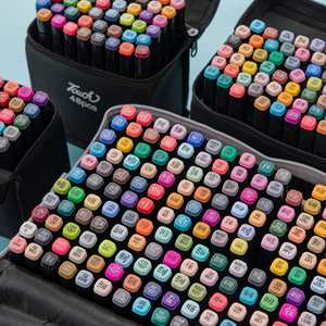 Marqueurs d'art à double pointe 60 80 120 168 262 couleurs Marqueurs à alcool à double pointe Marqueurs permanents à double pointe Ensemble de stylos marqueurs - Product Image 3