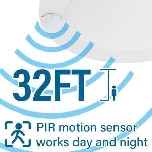 Detector trong nhà 6 inch cảm biến chuyển động ánh sáng Trần cấu hình thấp ánh sáng ban đêm với PIR cảm biến chuyển động đèn trần - Product Image 6