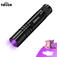 Lampe torche UV LED 365nm, mini stylo ultraviolet, lampe à lumière noire, détecteur portable, torche pour animaux de compagnie, alimentée par piles AA