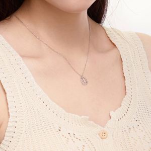 Dylam Charm Letter -L- <b>Initial</b> Alphabet Pendant <b>Necklace</b> for Women As Birthday Gifts Non Tarnish 5A Zirconia Jewelry - Product Image 3