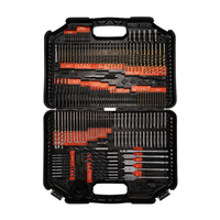 Jeu de 246 forets métriques et impériaux avec embouts de tournevis en acier rapide et étui rigide pour outils de perçage et de vissage