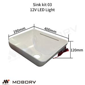 MOBORV Kit de Conversion DIY pour <span class=keywords><strong>Fourgon</strong></span> <span class=keywords><strong>Aménagé</strong></span> et Voiture, Appareils en Plastique Légers Certifiés CE avec Système de Lit Relevable et Évier pour Utilisation dans les Véhicules - Product Image 6