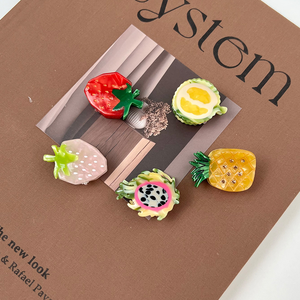 Cao Cấp Mini Axit Acetic Grip Trái Cây Kẹp Bên Dễ Thương Clip Bị Hỏng Tóc Kẹp Tóc Phong Cách Ngọt Ngào Tóc Phụ Kiện - Product Image 4