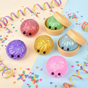 Novelty Cartoon Face Big Bun Stretch Simulation Xiaolongbao Stress Relief Toy - Product Image 1
