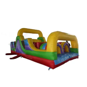 Funny Big Inflatable Comb Obstacle Course Rental Commercial Bounce House Inflatable Obstacle Course with Slide