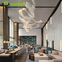Ensemble de canapés à dossier haut pour hall d'hôtel, mobilier de villa moderne, aménagement personnalisé des espaces publics, solution complète pour hôtels étoilés