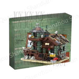 Ancien magasin de pêche 16050 Cabine de <span class=keywords><strong>pêcheur</strong></span> 83028 180050 90001 2017 Briques de construction Jouets pour enfants Cadeaux d'anniversaire 2049 pièces/ensemble - Product Image 1