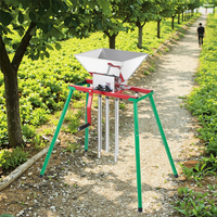 7L Handmatige RVS Gear Juicer Fruit- en Groentepers, -kruimelaar, -ontstammer, appel-, bessen- en druivenpers, met onderstel voor wijn en cider