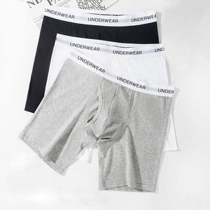 Venta al por mayor de ropa interior para hombre, calzoncillos bóxer de pierna larga con bolsa para volar, logotipo de Jacquard, calzoncillos y calzoncillos transpirables para hombre - Product Image 3